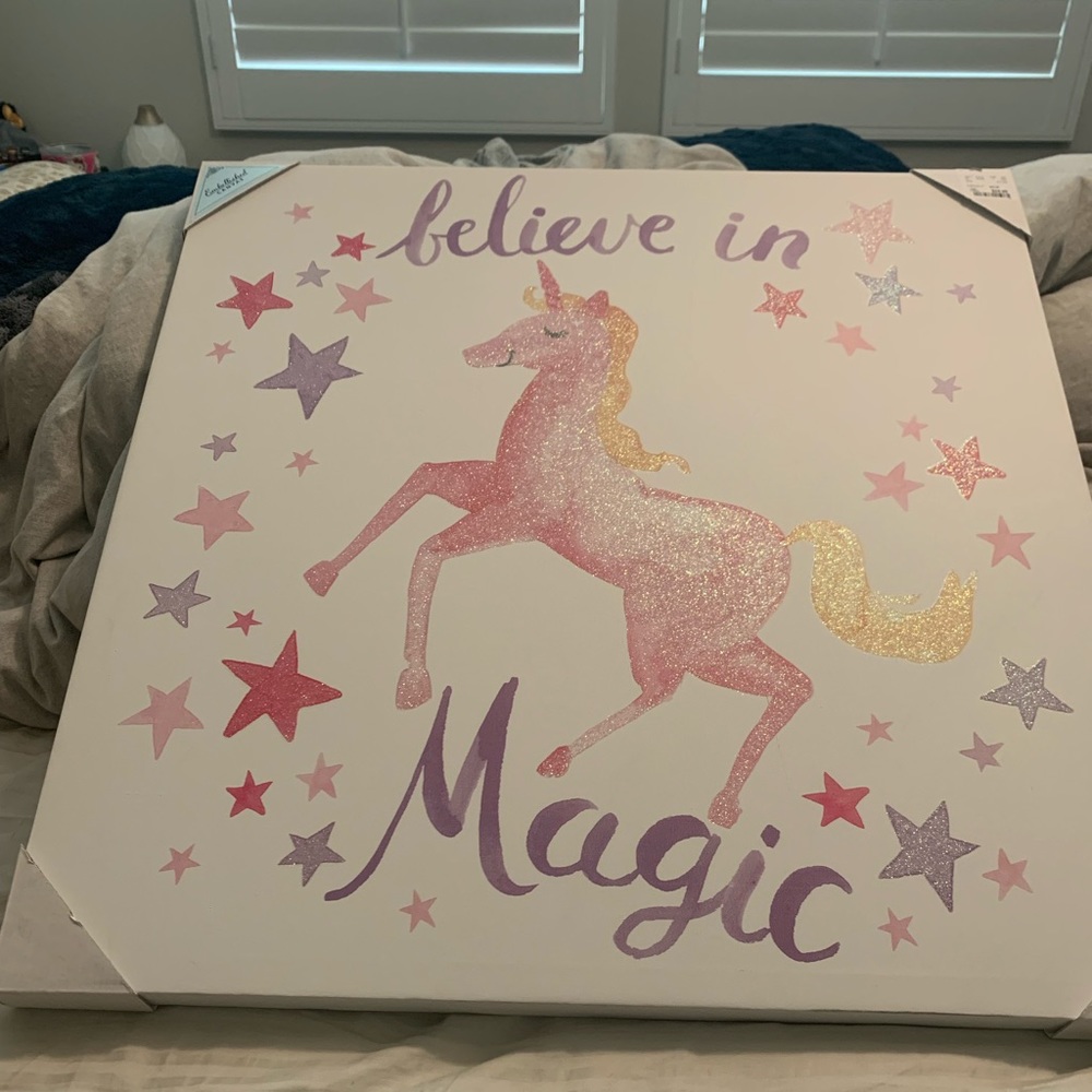 Unicorn “Believe in Magic” canvas